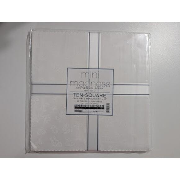 Mini Madness White on White Layer Cake for Robert Kaufman 10in Tiles